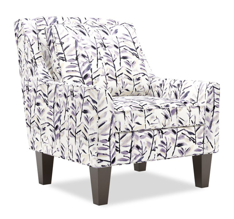 Fauteuil d’appoint club Sofa Lab personnalisable de 29 po fabriqué au Canada en tissu de velours avec pattes en bois - Pebble multicolore