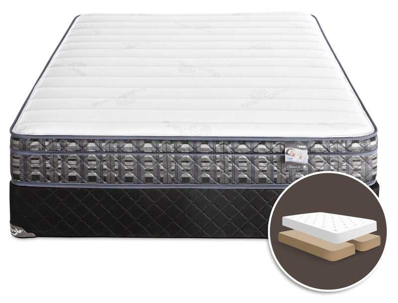 Ensemble matelas ferme à Euro-plateau divisé Endeavour 4 de Springwall pour grand lit