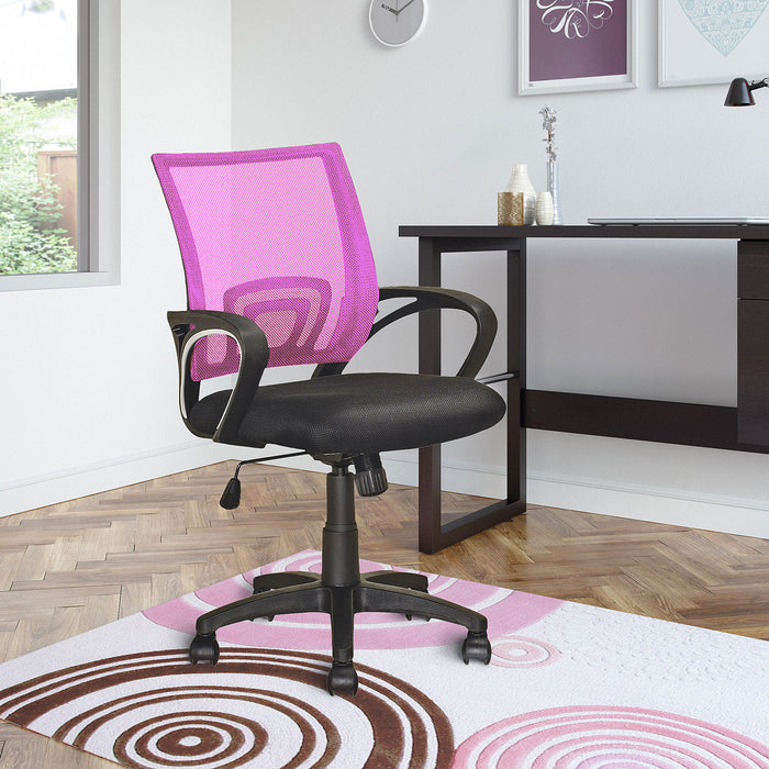 Chaise de bureau Loft de 21 po en mailles - rose