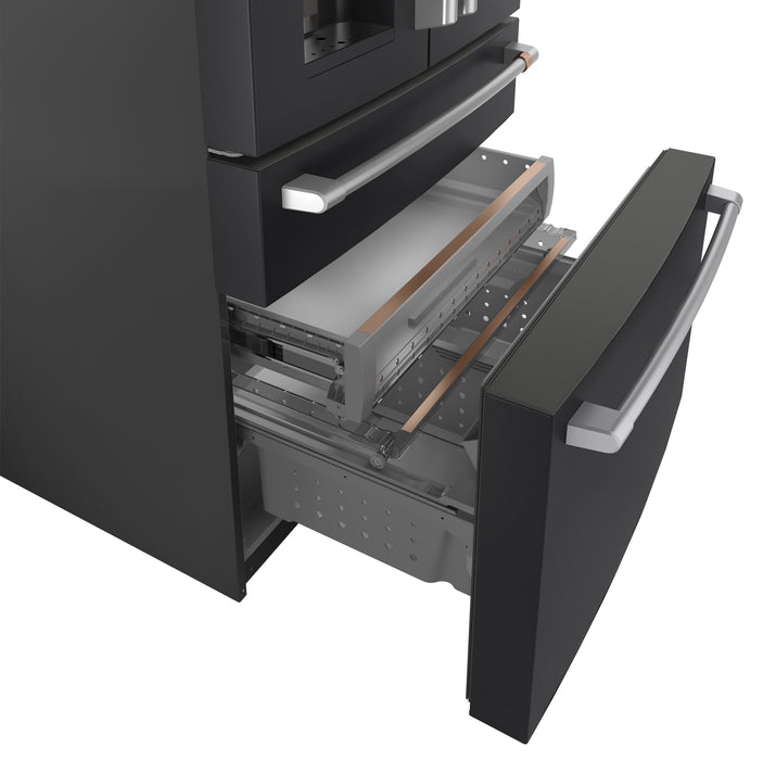 Réfrigérateur Café de 27,8 pi³ et de 36 po à portes françaises - noir mat - CVE28DP3ND1