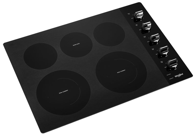 Surface de cuisson électrique Whirlpool de 30 po à 5 éléments - noire - WCE77US0HB