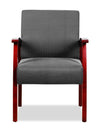 Fauteuil d’invité TygerClaw mi-dossier en tissu (cerisier)