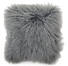 Coussin décoratif carré Mongolian 16 po - gris