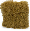 Coussin décoratif carré Mongolian 16 po - moutarde