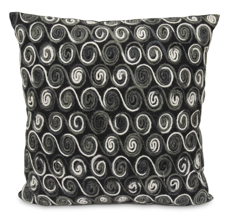 Coussin décoratif Crawford 20 po - noir et gris