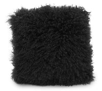 Coussin décoratif carré Mongolian - noir