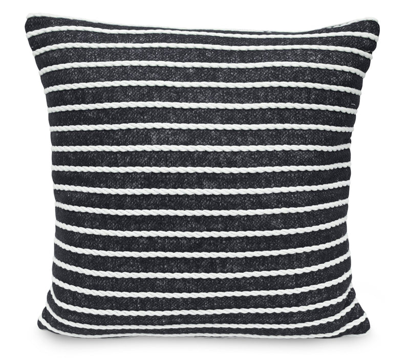 Coussin décoratif Butler 18 po - bleu marine