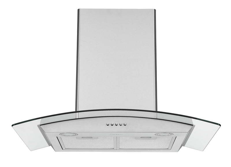 Hotte de cuisinière murale convertible Ancona de 30 po de style auvent en verre - AN-11001SS