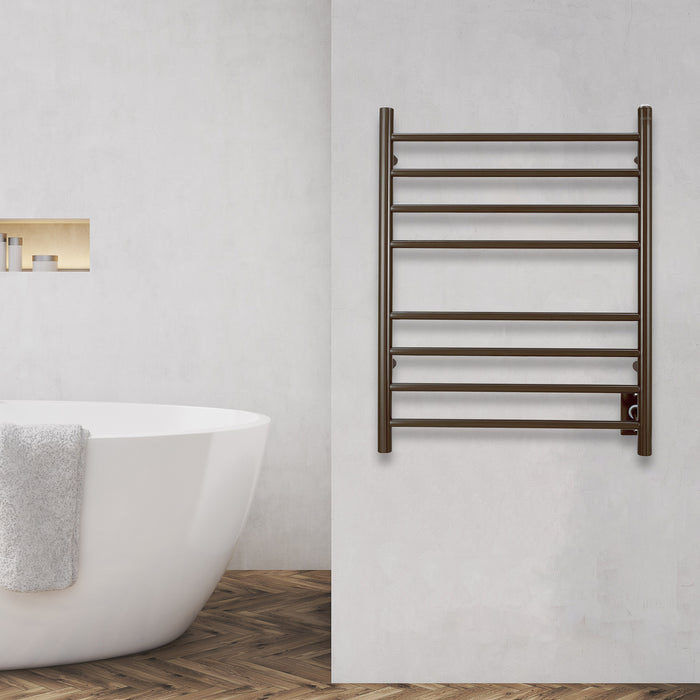Porte-serviettes chauffant électrique Prestige d’Ancona 8 barres, câblé ou branché - AN-5382