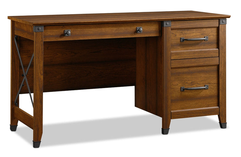 Bureau Carson Forge de 53,15 po à 3 tiroirs - cerisier de Washington