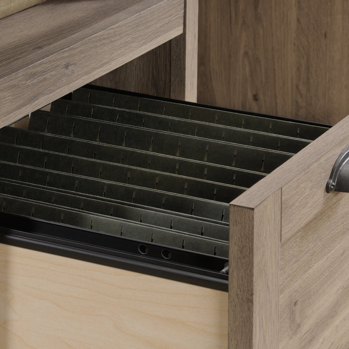 Bureau de direction Davon de 59,05 po à 2 tiroirs avec armoire - chêne salé 