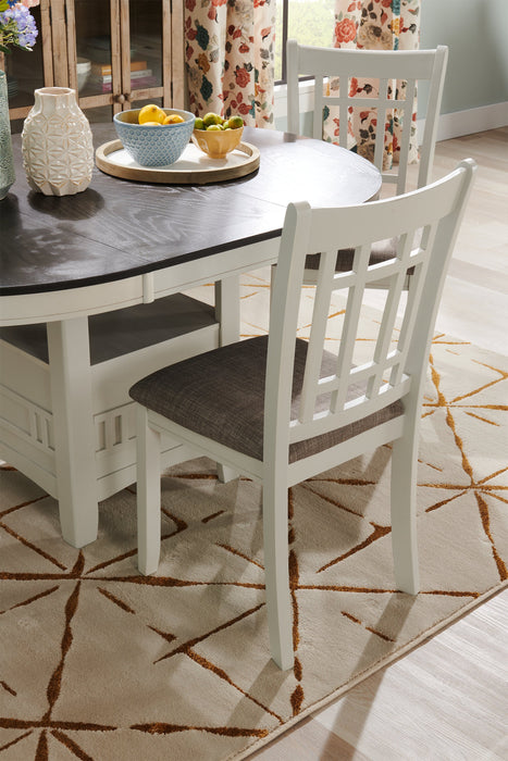 Chaise de salle à manger Dena en tissu d’apparence lin - gris tourterelle