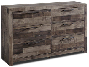 Commode Derekson de 58,7 po (L) x 36,4 po (H) à 6 tiroirs pour la chambre à coucher - grise