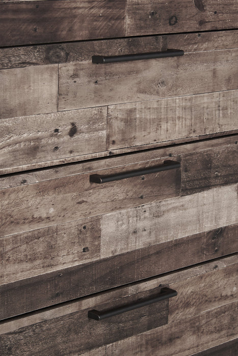 Commode Derekson de 58,7 po (L) x 36,4 po (H) à 6 tiroirs pour la chambre à coucher - grise