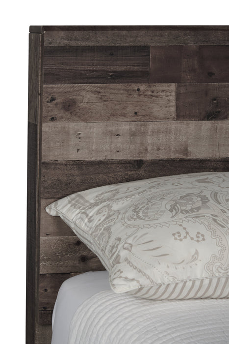 Tête de lit à panneau Derekson pour enfants, grise - format lit simple