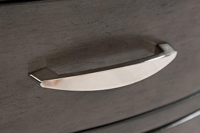 Table de fauteuil moderne Downtown de 18 po avec rangement - bois gris-brun