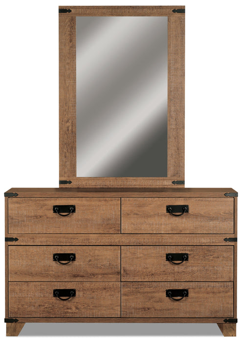 Commode Driftwood de 48,58 po (L) à 6 tiroirs pour enfants - brune