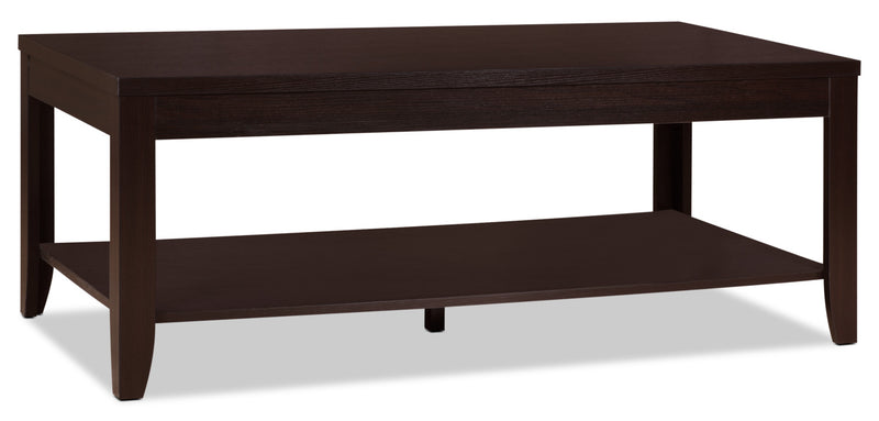 Ensemble 3 tables traditionnelles Aspen de 47,3 po (table à café et 2 tables de bout) - brun espresso