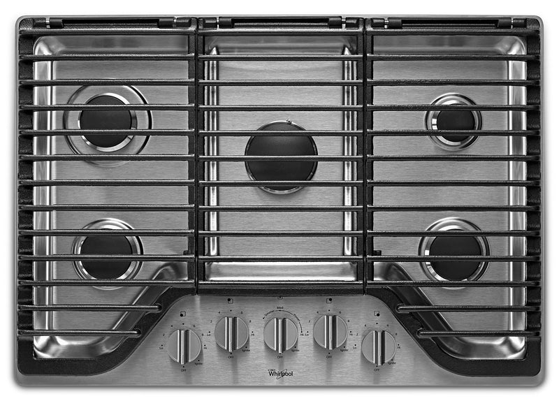Surface de cuisson à gaz Whirlpool de 30 po – WCG97US0HS