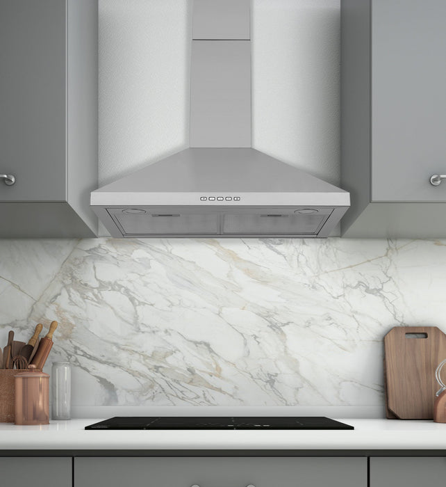 Hotte de cuisinière murale de style pyramidal convertible Ancona de 30 po - AN-1136