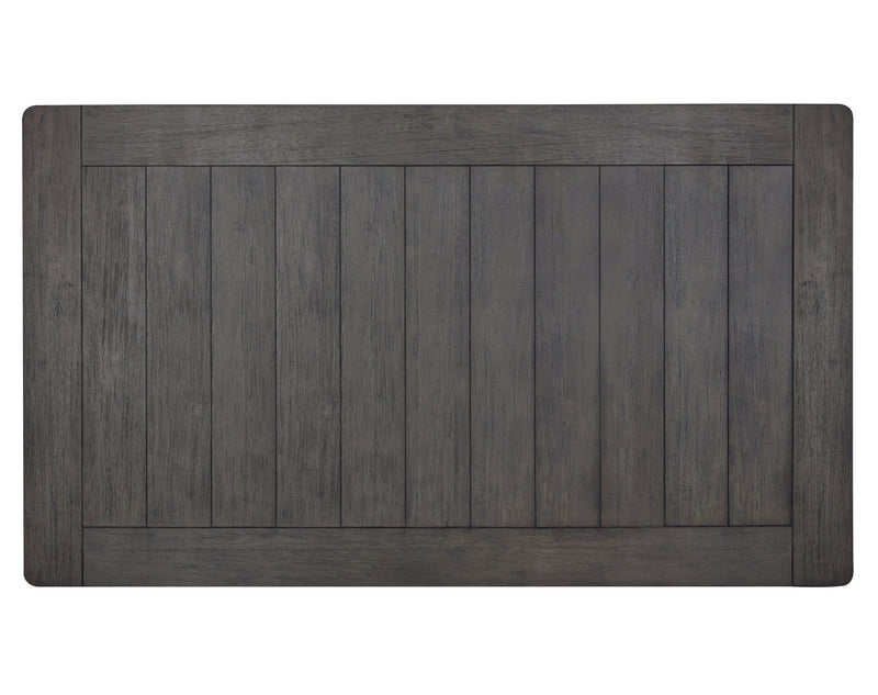 Ensemble de table de salle à manger Echo 6 pièces avec table de 70 po (L), tiroirs de rangement, base à tréteaux, banc et 4 chaises - blanc-gris