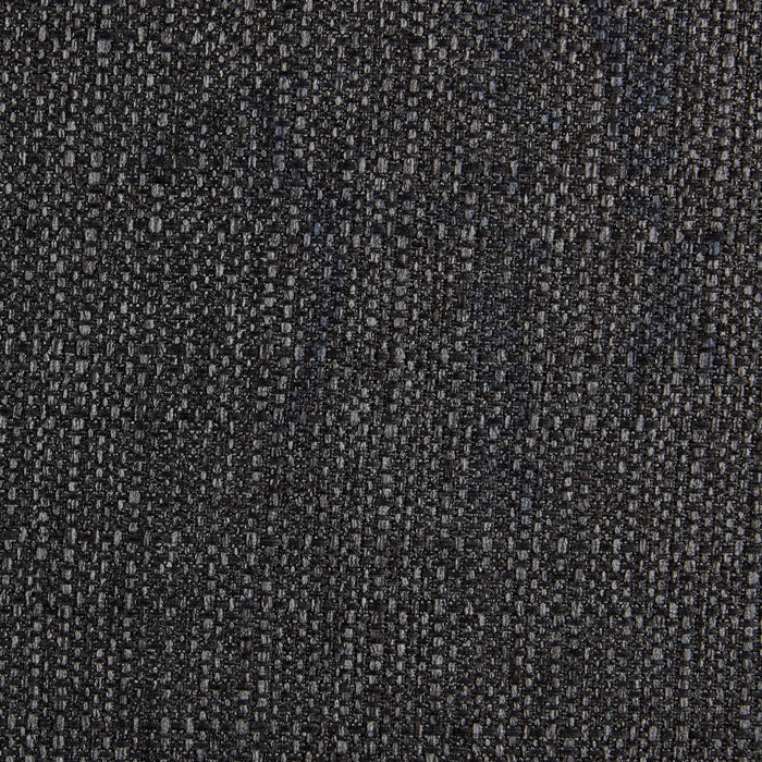 Tabouret Eden de hauteur comptoir en tissu d’apparence lin et en métal - anthracite