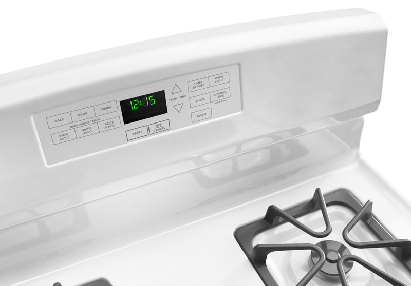 Cuisinière à gaz Amana de 5 pi³ avec autonettoyage - blanche - AGR6603SFW