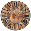 Horloge en métal et en bois – 24 po x 24 po