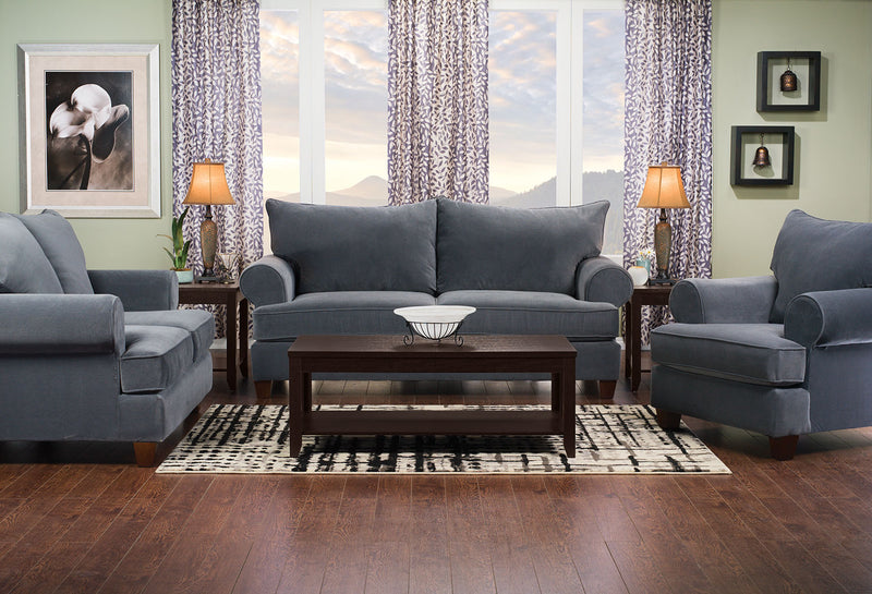 Ensemble 3 tables traditionnelles Aspen de 47,3 po (table à café et 2 tables de bout) - brun espresso