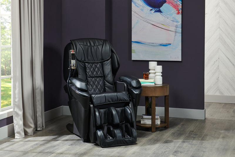 Fauteuil inclinable de massage Real Pro ULTRAMC Prestige de Panasonic de 35,4 po en cuir synthétique de qualité supérieure - noir
