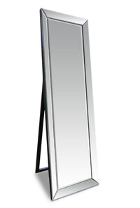Miroir à appuyer au mur argenté - 16 po x 60 po