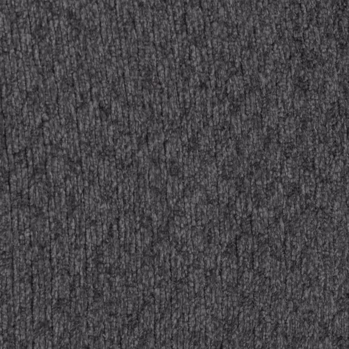 Causeuse Febe de 64 po de format condo fabriquée au Canada en tissu de chenille avec accoudoirs évasés - gris anthracite