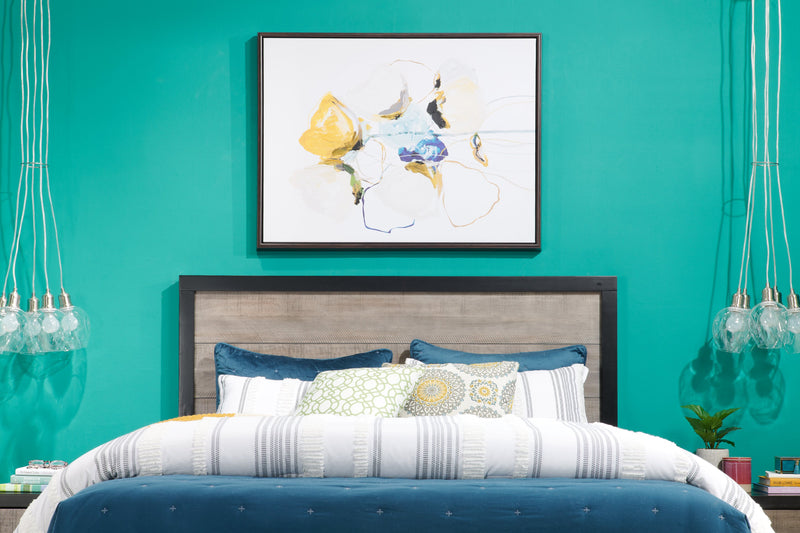 Fleurs jaunes à l’acrylique - 31 po x 41 po 