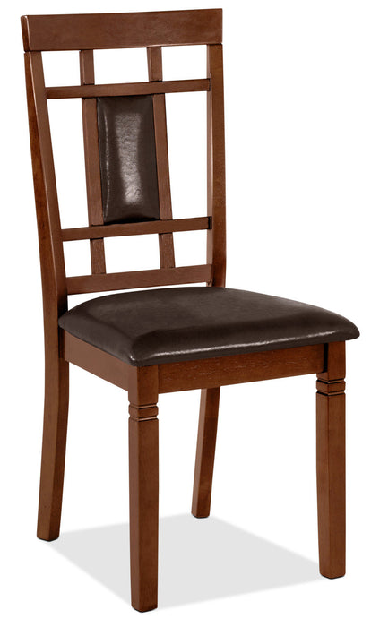 Ensemble de salle à manger Aran 7 pièces avec table de 60 po (L) et 6 chaises - brun