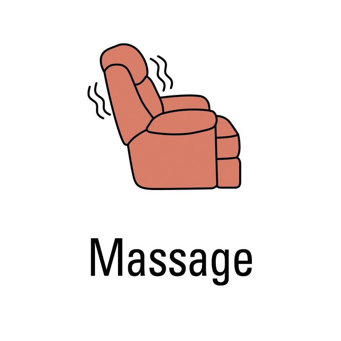 Fauteuil de massage inclinable 5598  en cuir contrecollé avec rangement - mastic