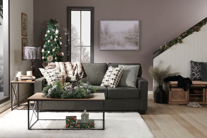 Banc Gavin de 47,25 po avec rangement pour chaussures - noisette