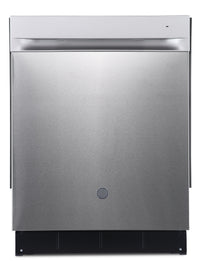 Lave-vaisselle encastré GE à 52 dBA de 24 po avec commandes sur le dessus et prélavage à la vapeur -…
