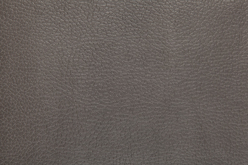 Causeuse Andi de 62 po en tissu d’apparence cuir avec capitonnage - grise