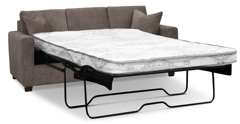 Sofa-lit double Becca en chenille –  anthracite