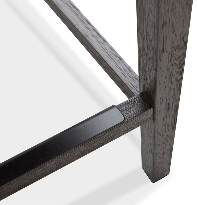 Tabouret Quinn de hauteur comptoir en tissu de cuir végétalien - taupe