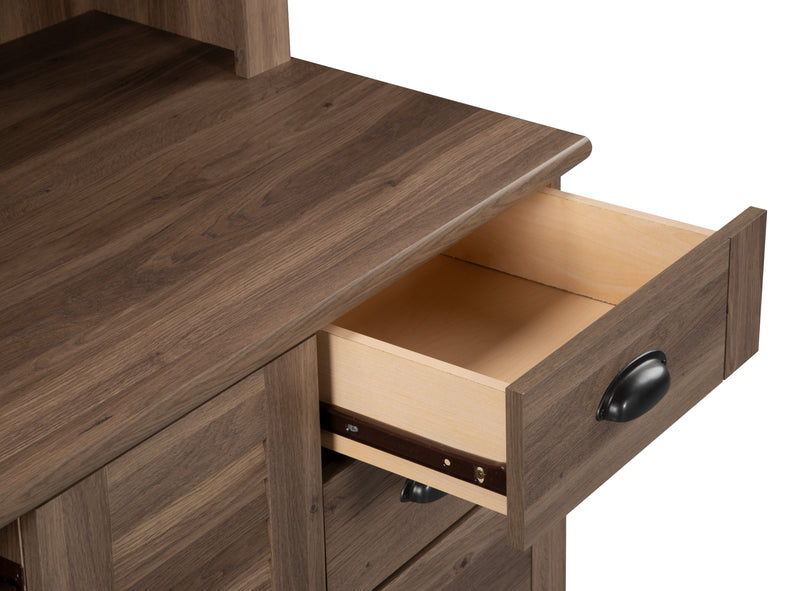 Bureau Harbor View de 62,25 po avec crédence - chêne salé