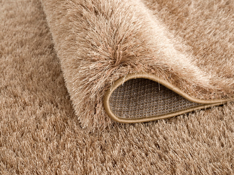 Carpette à poil long Harlow dorée - 5 pi x 7 pi