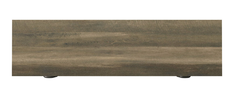 Meuble pour téléviseur rustique Haven de 64 po avec foyer électrique, rangement et système de gestion des câbles pour téléviseurs jusqu’à 70 po - brun