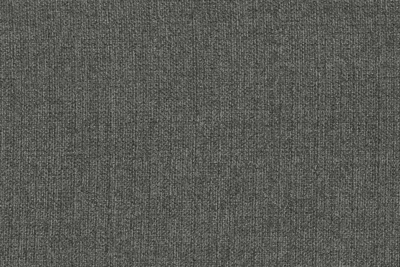 Pouf Gena de Cindy Crawford Home de 45 po en tissu d’apparence lin avec base et pattes en bois - gris anthracite