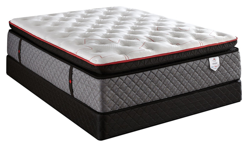 Ensemble matelas à Euro-plateau True North Whistler Chiropractic de Springwall pour lit double