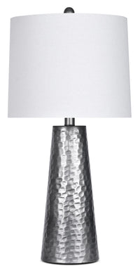 Lampe de table rétro de 26 po en métal martelé