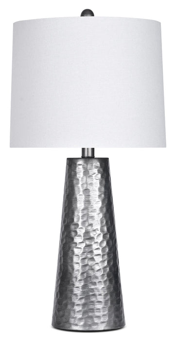 Lampe de table rétro de 26 po en métal martelé