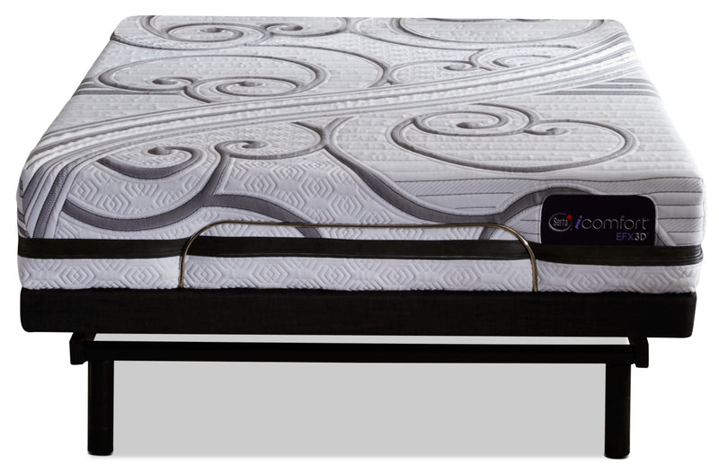 Matelas Gravati iComfort EFX3D Serta pour lit simple très long avec base ajustable Motion Perfect 3