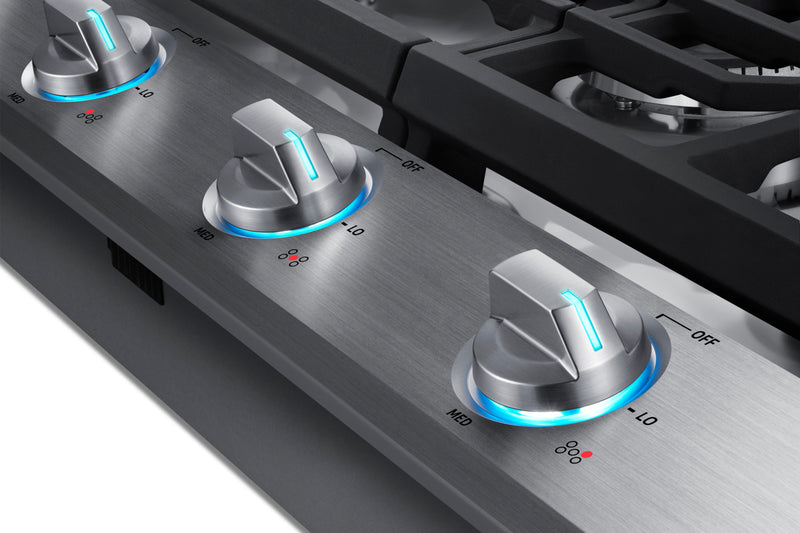 Surface de cuisson à gaz Samsung de 36 po avec brûleur double – NA36K6550TS