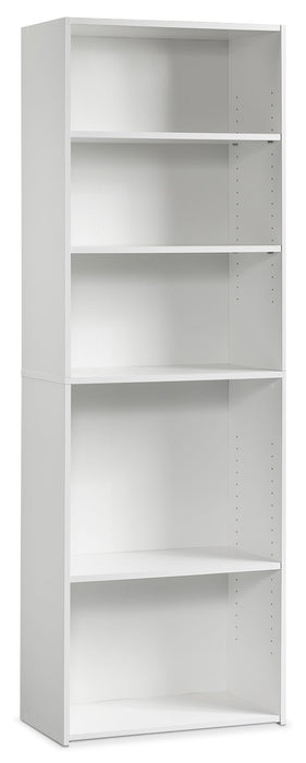 Bibliothèque Boston de 24,75 po à 5 tablettes - blanche